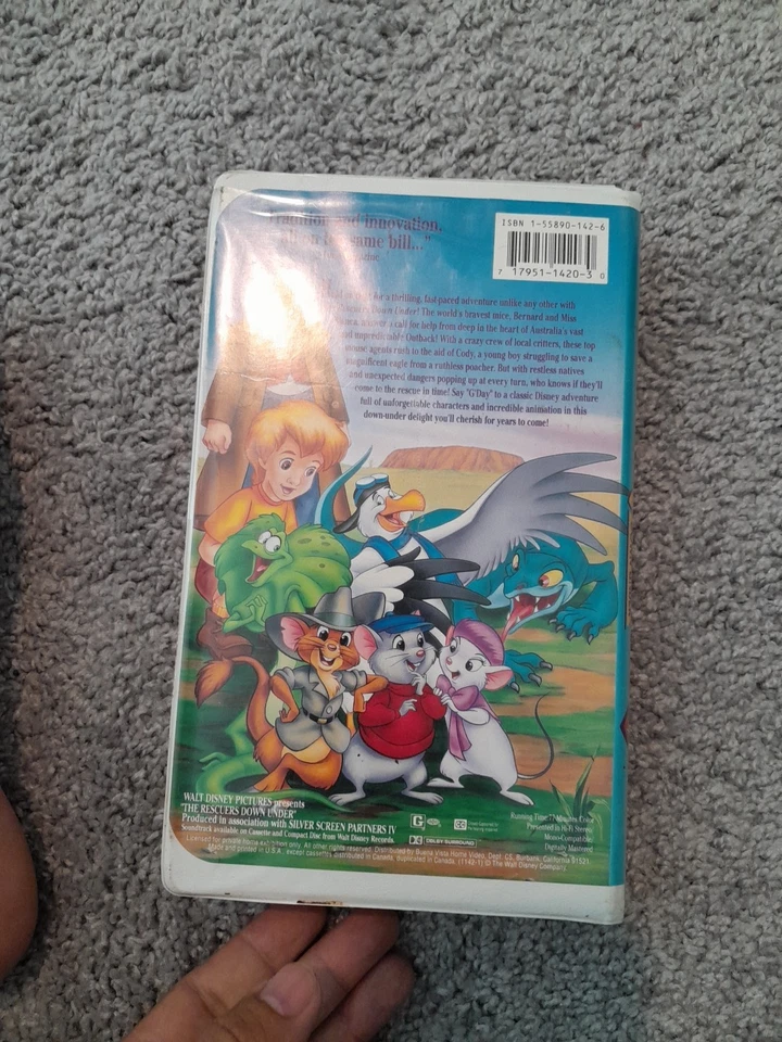 The Rescuers Down Under Vhs Black Diamond Edition - Image 3 of 4