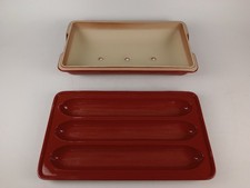Emile Henry Baguette Baker Ceramic Baking Tray 39 x 23 cm Burgundy France