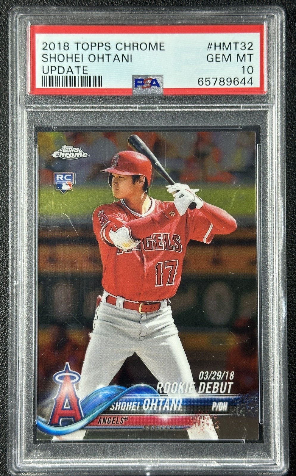 SHOHEI OHTANI PSA 10 2018 TOPPS CHROME UPDATE #HMT32 ROOKIE RC ANGELS 644