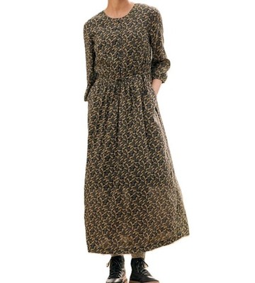 SeaSalt Womens RockDove Midaxi Dress size 18 Pockets ButtonTopDrawstring NavyMix