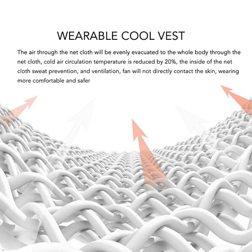 3 Levels Adjustable Air Conditioning Clothing Fan Cooling Jacket For KLJN - Picture 22 of 24