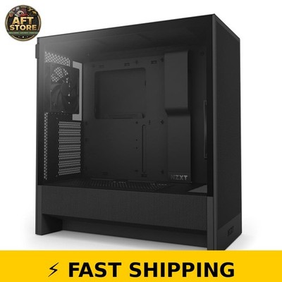 NZXT H5 Flow Compact ATX Mid-Tower PC Case - Black