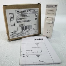 LEVITON LB120-DFT 1 POLE 20 AMP DUAL FUNCTION PLUG IN CIRCUIT BREAKER NEW