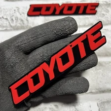 Coyote Badges Red on Black Emblems Fender Angry Aggressive Fender Emblem Racing