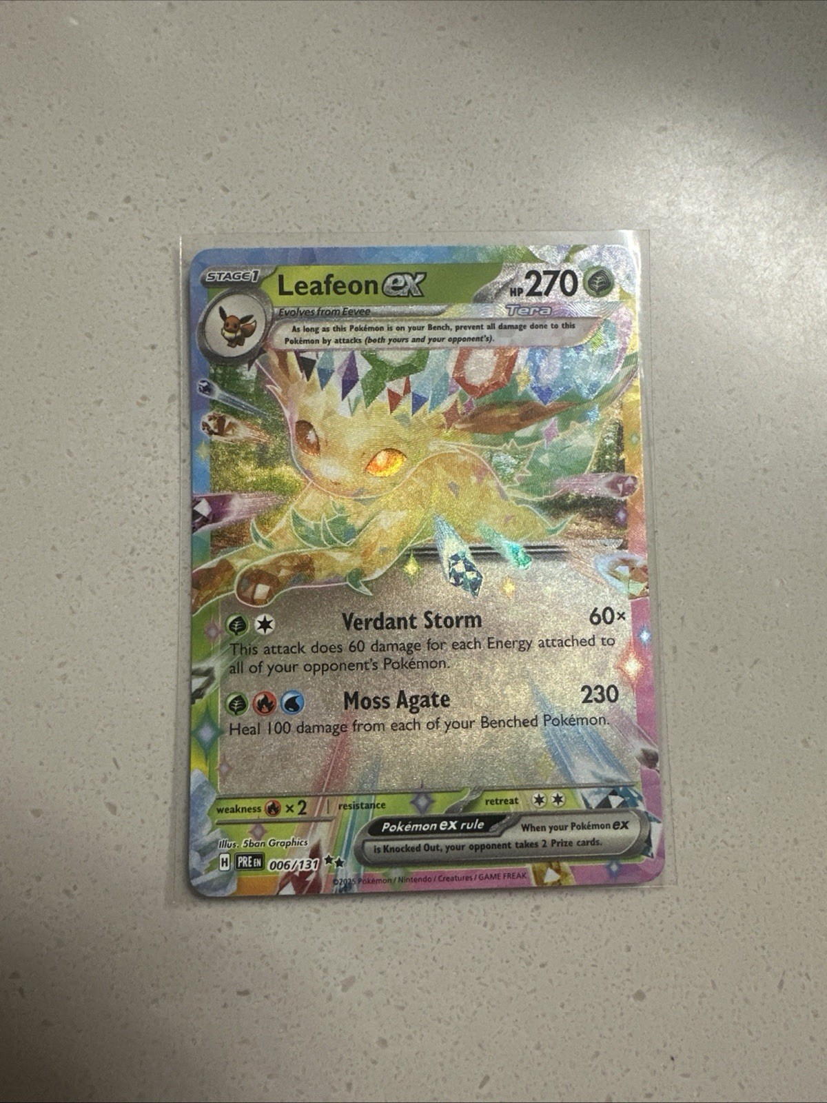 Leafeon EX 006/131 - Prismatic Evolutions Ultra Rare Pokemon TCG - M/LP Card