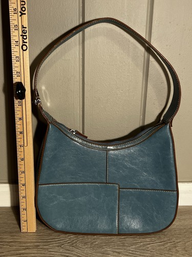 Blue Rosetti Med Vinyl Shoulder Bag - Picture 4 of 9