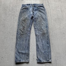 1980s/90s Distressed Painted Levi's 501s Made in USA Jeans "AS-IS" 33x31