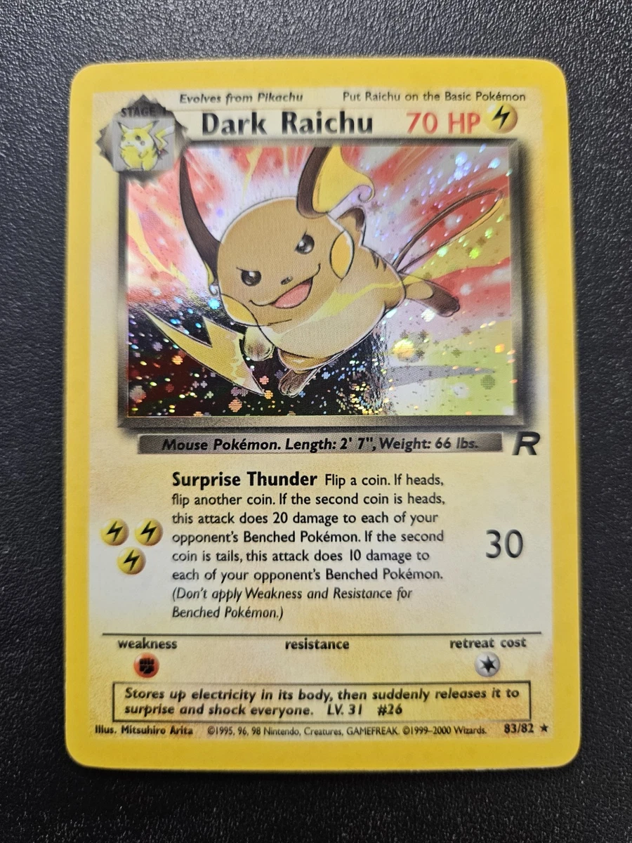 shiny dark raichu pokemon card Pokemon Card - Legendary Collection 7/110