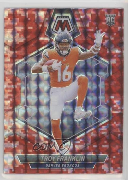 2024 Panini Mosaic Rookies Red Camo Prizm Troy Franklin #378 Rookie RC 18at