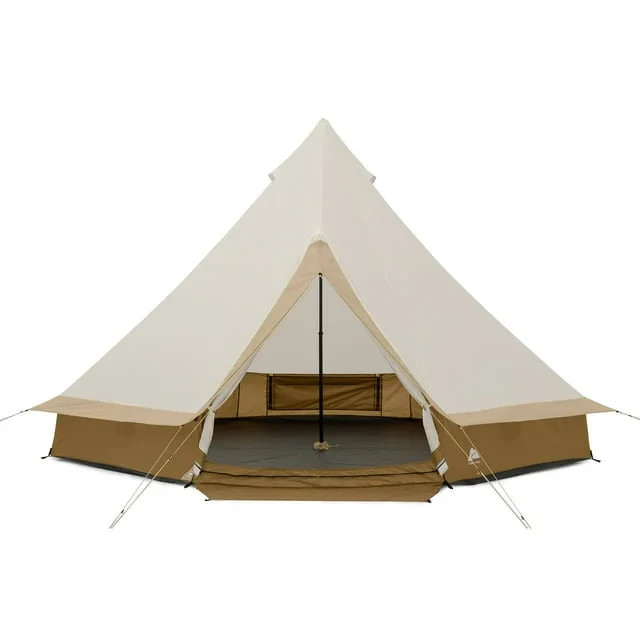 Ozark Trail 15' x 15' 8-Person Bell Tent with String Lights, 22.57 lbs
