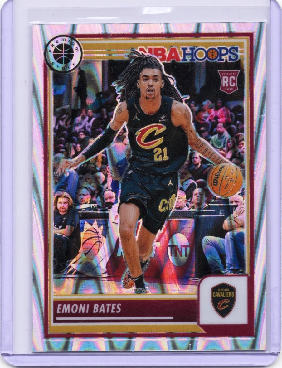 2023-24 Panini NBA Hoops Premium Stock - Seismic Prizm #74 Emoni Bates (RC) Cavs
