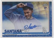 2019 Topps Chrome Rookie Blue Wave Refractor 138/150 Dennis Santana Auto 08a4