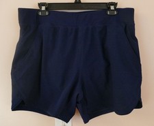 Lands' End Women's 14 Navy Blue Swim Shorts Quick Dry