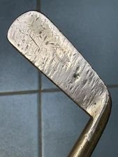 Hickory Golf  Club Rare Peter Paxton Royal Eastbourne Brass Head Putter C1890s