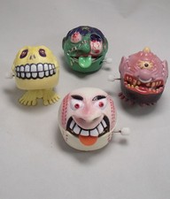 1986 MADBALLS Wind-Up Figures toys SET Horn Head Slobulus Skull face popping