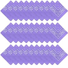 16-30 Pieces Unisex Paisley Bandanas Bulk Multi Purpose Headband Scarf Cotton