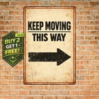 One Way Text Art Poster Vintage Metal Tin Signs 8x12 Home Decor
