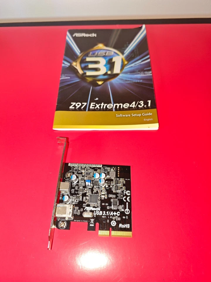 ASRock USB 3.1 A+C Rev 1.01 PCIe Expansion Card – Type-A & Type-C – w/ Manual - Image 2 of 4