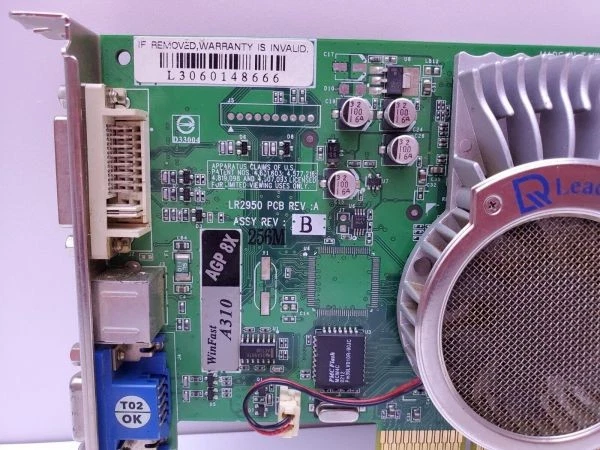 Leadtek a310 nvidia fx5600 256mb agp 8x winfast lr2950 pcb rev :a dvi vga - Image 4 of 4