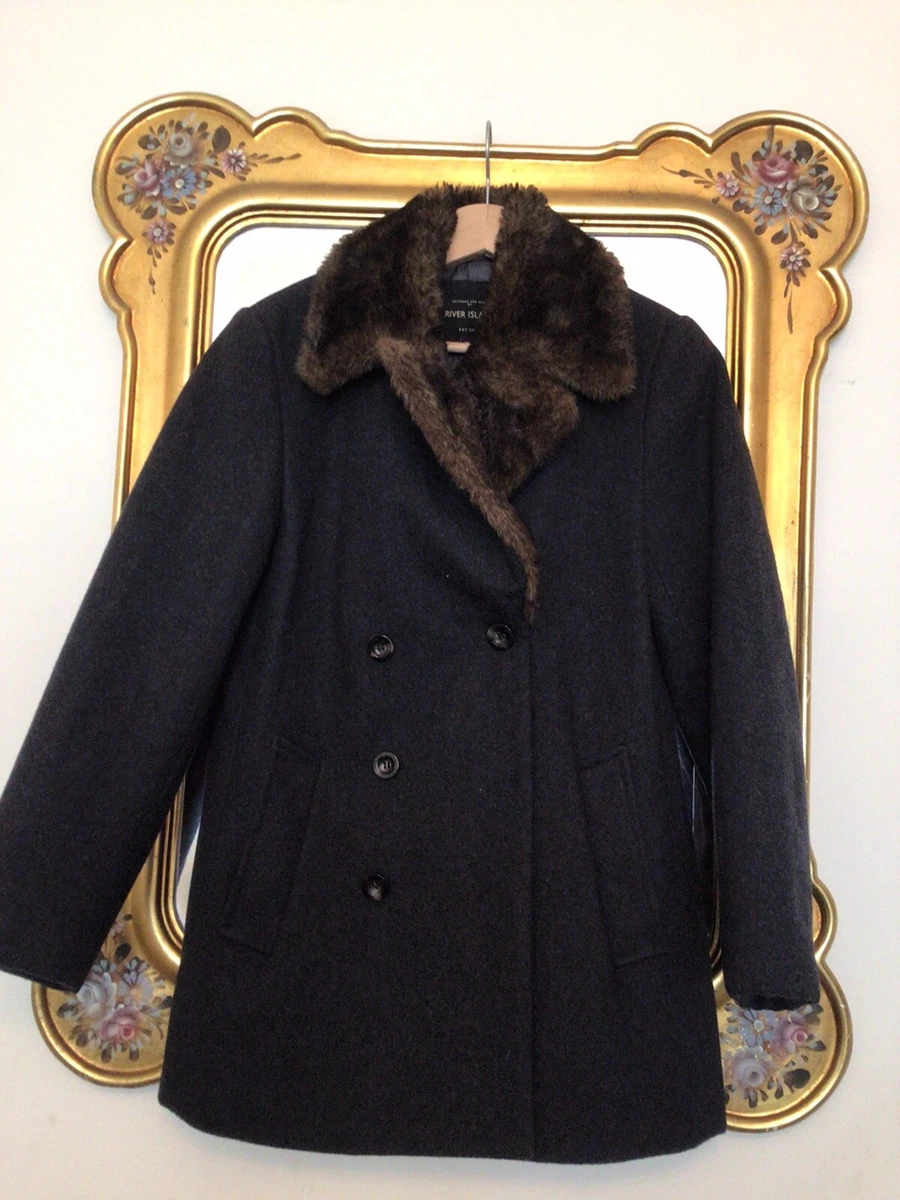 Slip pockets faux fur deals coat
