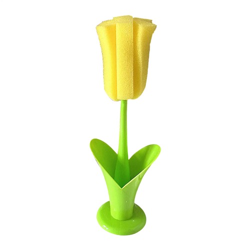 Flower Design Cup Cleaning Brush Detachable Sponge Cup Cleaner Dish Scrubber - Picture 10 of 14