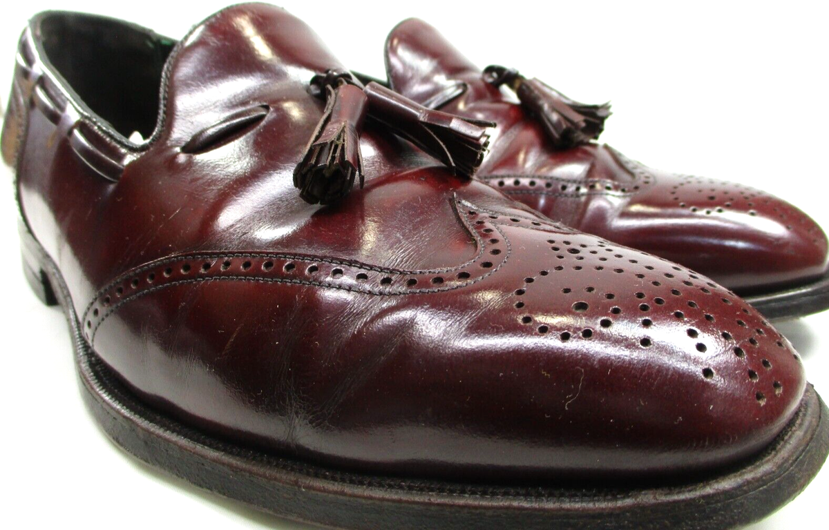 Florsheim Men Imperial Leather Wingtip Maroon Size 10D 