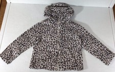 Hanna Andersson Fleece Jacket Size 110 4/5 Leopard Animal Print