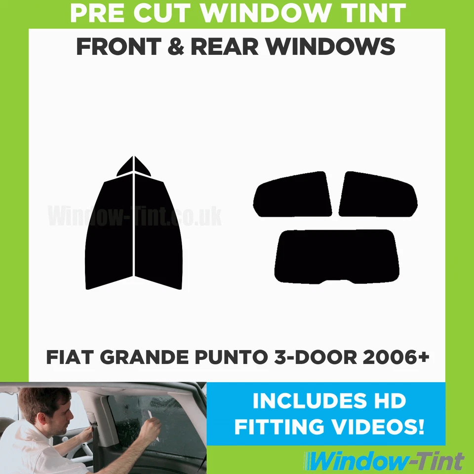 For Fiat Grande Punto 3-door 2006+ Full Pre Cut Window Tint Kit Front & Rear — 第 2/4 张图片