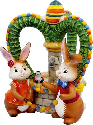 Bunnies with Easter fountains Annual Spring Edition 2011  By Goebl NEW