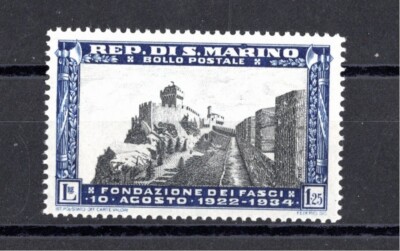 SAN MARINO 1935 ANNIVERSARY BEAM ** LIRE 1.25 WHOLE AND FRESH RUBBER ..MNH VF