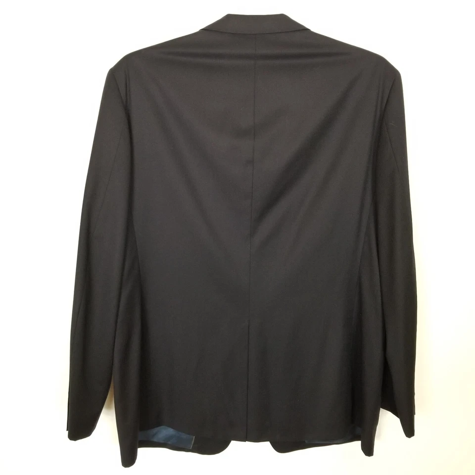 Chaqueta Blazer John W. Nordstrom Hombres 100% Lana Talla 48 L Azul Marino 2 Botones Oficina Foto 4 de 4