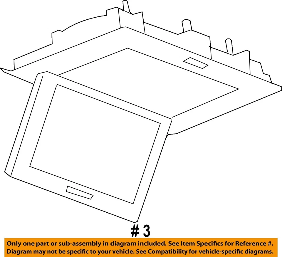 Pantalla de infoentretenimiento usada se adapta a: Chevrolet Traverse 2013 sistema de entretenimiento trasero Foto 4 de 4