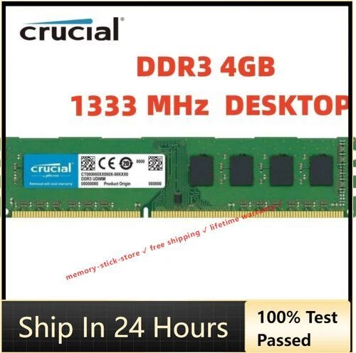 Crucial 4GB PC3-10600 DDR3-1333 DIMM Computer RAM for sale | eBay