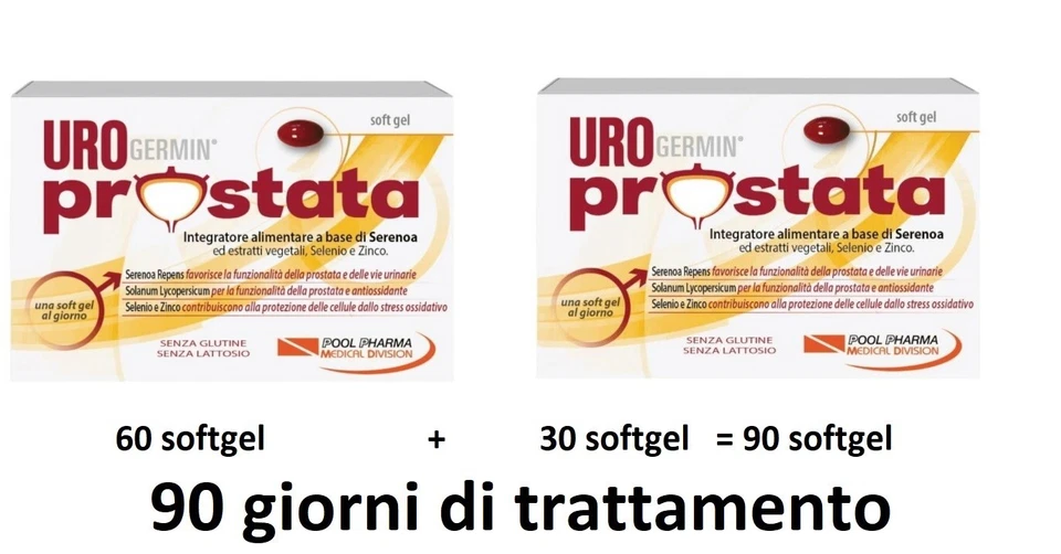 POOL PHARMA UROGERMIN Prostata 90softgel - (30+60) SOFTGEL= 90 GIORNI DI TERAPIA