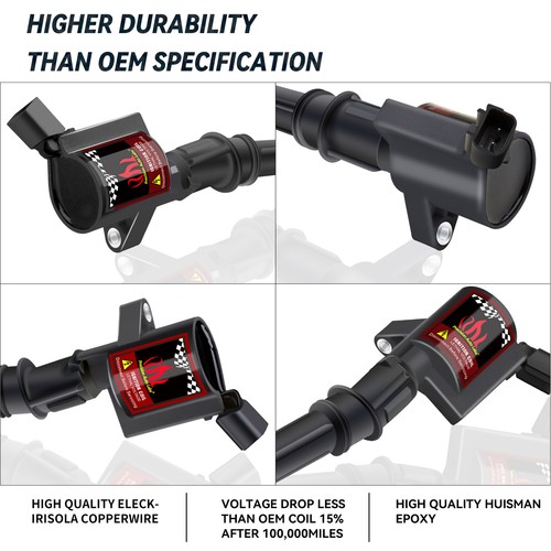 8X Ignition Coil Pack and Iridium Spark Plug For Ford F-150 4.6L 5.4L V8 DG508 - Bild 6 von 14
