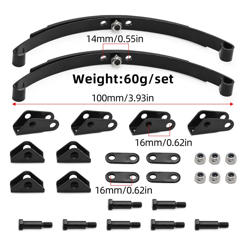Stoßdämpfer-Blattfeder-Kit für Hinterradaufhängung für Tamiya 1/14 LKW - Bild 2 von 4