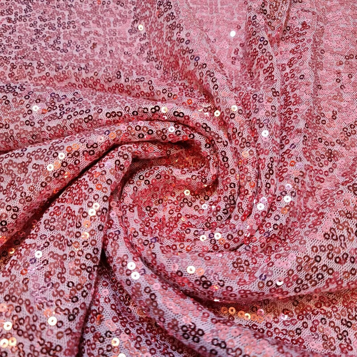 Pink Sequin Sparkly Shiny Bling Glitter Décor Dress Craft Fabric By Meter  50