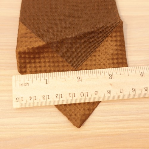 Neck Tie Mens Brown Textured Contemporary Japanese Art NISHIJIN TEXTILE Japan - Picture 7 of 9