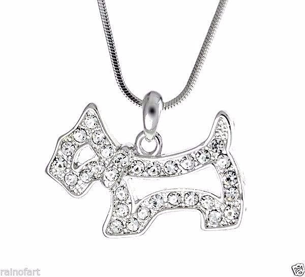 Swarovski Crystal Dog Lover Necklace - 18