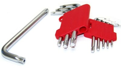 9 pcs Tamper Resistant Star Torx T10 T15 T20 T25 T27 T30 T40 T45 T50 L Wrench
