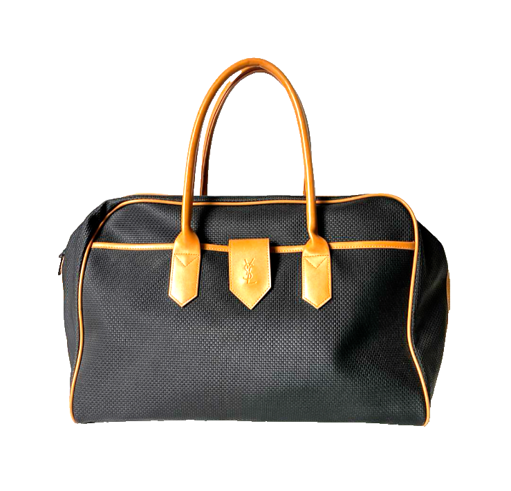 Yves Saint Laurent Borsa a Mano Boston Borsa Pvc Navy Autentica