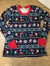 Hanna Andersson Gnome Sweet Gnome Holiday Long John Women  s Pajama Top, Sz M