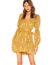 Ulla Johnson Mini dress - Citrine & Gold Ursa Mini dress Sz 4 (New without tags)