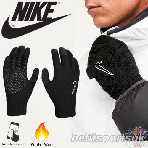 NIKE MENS KNIT GRIP GLOVES FOOTBALL WOMENS MAGIC WINTER TOUCH SCREEN PHONE BLACK
Opens in a new wind