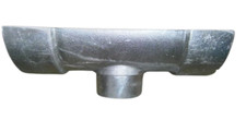 Aluminium Half Round Guttering Running Outlet 5 x 2.5"  Rainwater - Incl VAT