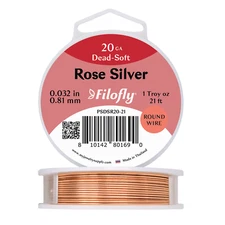 Filofly, Rose Silver Wire, Dead Soft, Round