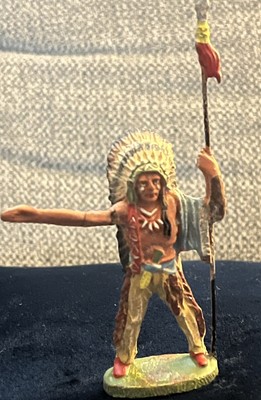 Elastolin Indian Chief Figure Composition Germany