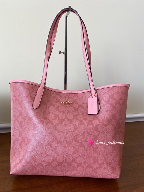 coach city tote pink