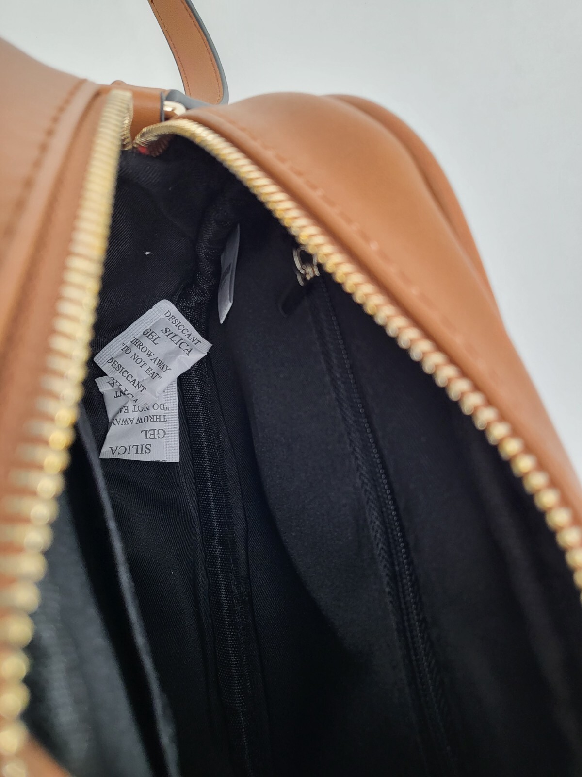 True Religion Women`s Crossbody Bag Horseshoe Logo Brown Purse Faux