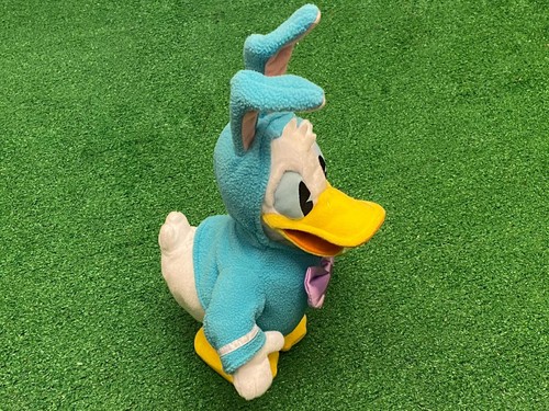 HALLMARK DISNEY 14" DONALD DUCK ANIMATED EASTER BUNNY PLUSH, SINGS, TALKS, WALKS - Picture 4 of 9
